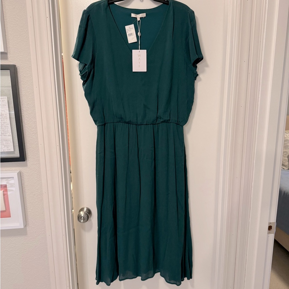 WAYF Teal Dress - new with tags